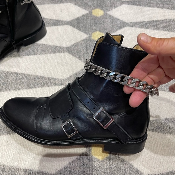 MAJE Leather ankle boots with silver hardware - Picture 3 of 9